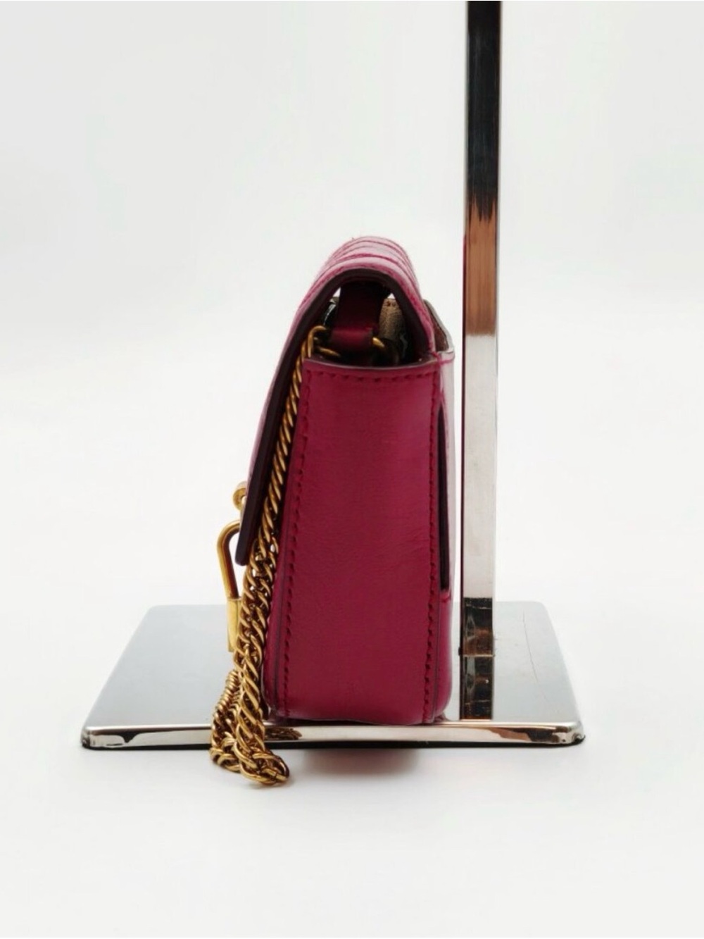 Givenchy Quilted Burgundy Crossbody Bag with Gold Chain - Picture 3 of 14